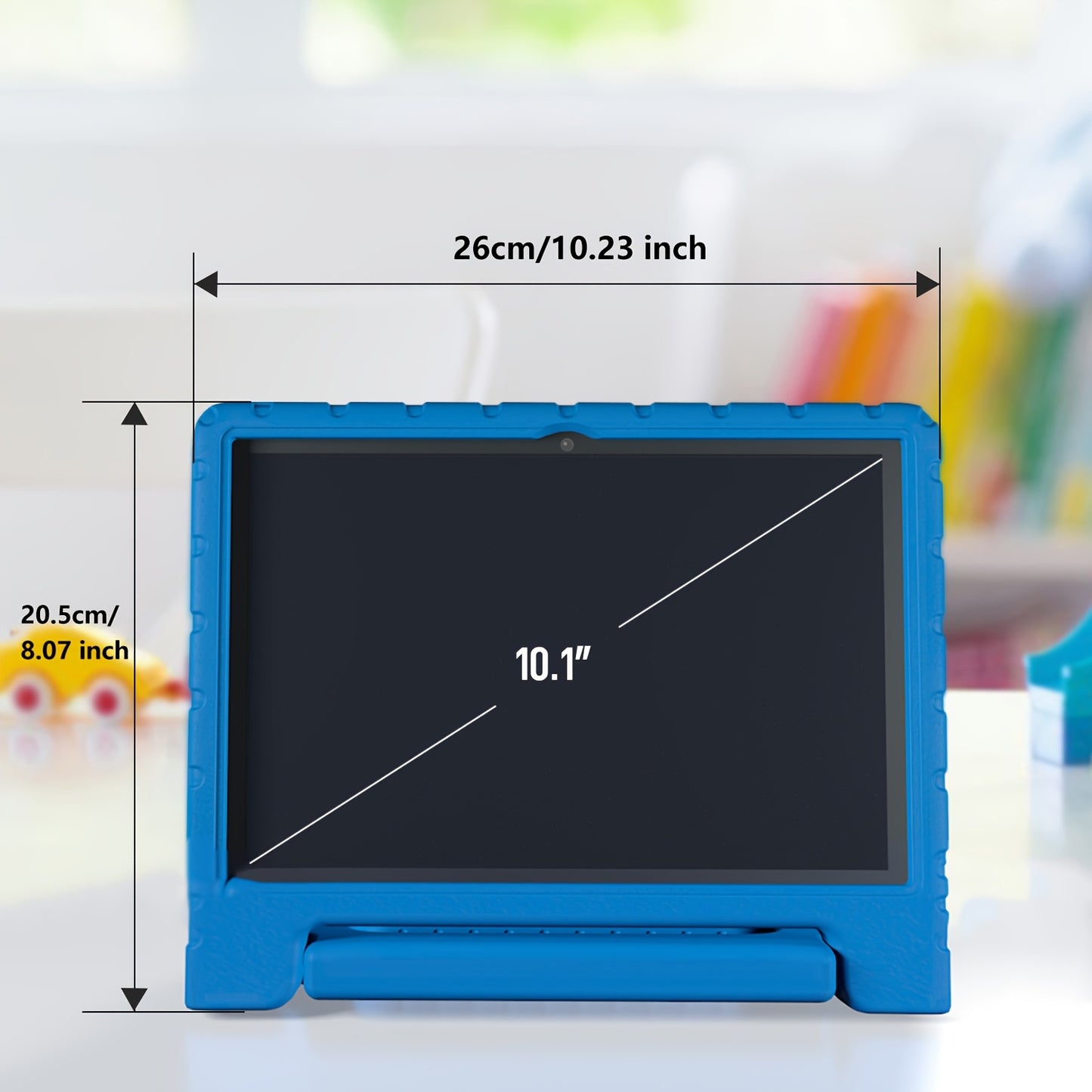 10.1Inch Kids Tablet, 8(4+4)GB+64GB, Android 14, Wifi, Dual Camera, 1280*800, 6000mAh, Parental Control, Educational, Drop Protection, Google Kids Space, Eye Protection, Best Gift, Tablet, Pad