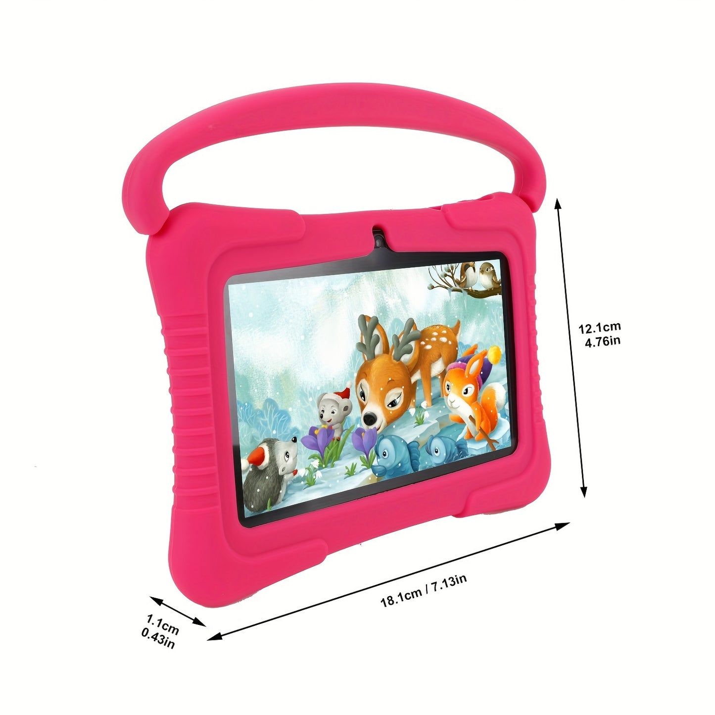 Veidoo, 7 Inch Kids Tablet, Security Eye Screen, WiFi, 2GB RAM+32GB ROM, Dual Camera, Educational Games, Parental Control APP, Android Tablet, Tablet With Drop Proof Silicone Cover
