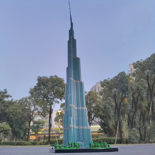 No Original Box 7365-PCS Home Decoration Dubai Skyscraper Tower Building Block Set For Friends Gift, XBB-MOC-104784 Boy Toys Model Block Brick For Birthdays, Valentines, Christmas Gift.