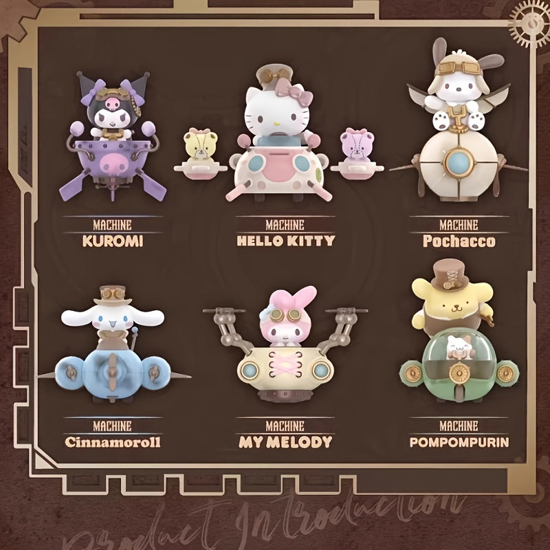 Sanrio Kuromi Steampunk Mystery Box - Collectible Anime Doll Figurine with Gears & Parts, Surprise Gift for &, Kuromi Family Members (Kuro, Kuromi, Pink Kuromi) - &, Party Favors