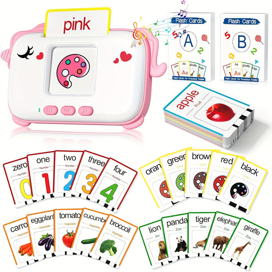 Flybok Talking Flashcards for 1-4 Years Old\u002Fbaby Toys\u002Fchildren's Toys, with 160 Words, A Portable Word Card Machine Suitable for Classrooms, A Christmas Birthday Gift for Children