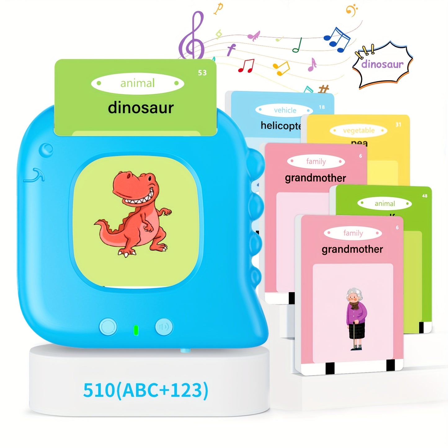 Talking Flash Cards for Toddlers 3-6 Years, Pocket Speech for Toddlers, 224-510 Sight Words Educational Learning Toys, Speech Toys for Toddlers, Kindergarten Preschool Gift for Kids Boys Girls