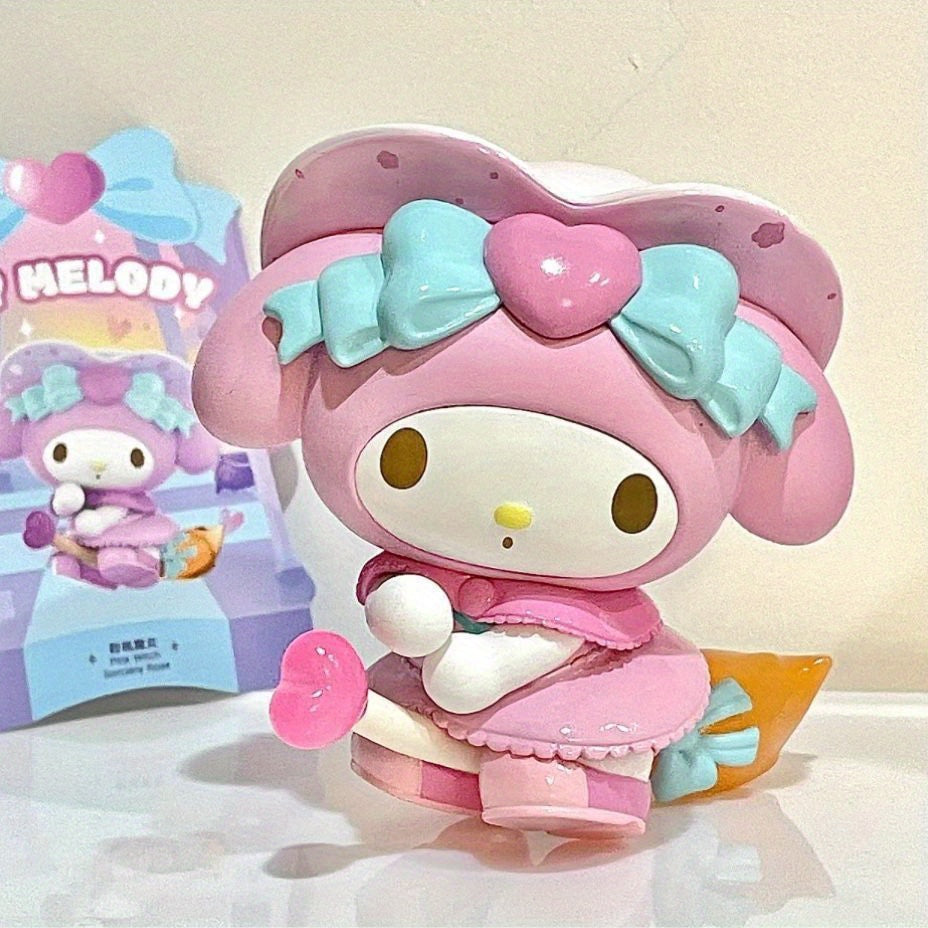 Blind Box from The Sanrio Magical Story Series Featuring Dolls of for kuromi, for My Melody, And Cinnamon Dog, Made of PVC. These Cartoon Decorations Are Perfect for Desktops And Make Great Gifts for Fans of Cartoons.