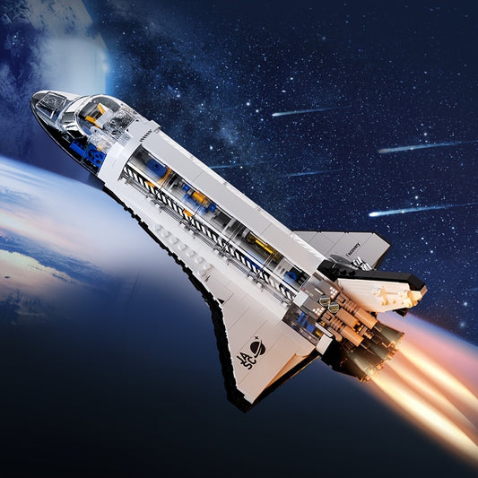 Super Space Shuttle Model JAKI Super Space Shuttle Building Block | 2200pcs Large Size Space Rocket Model, Science Fiction Puzzle, Home Decor, Halloween & Christmas Gifts (Color Box)
