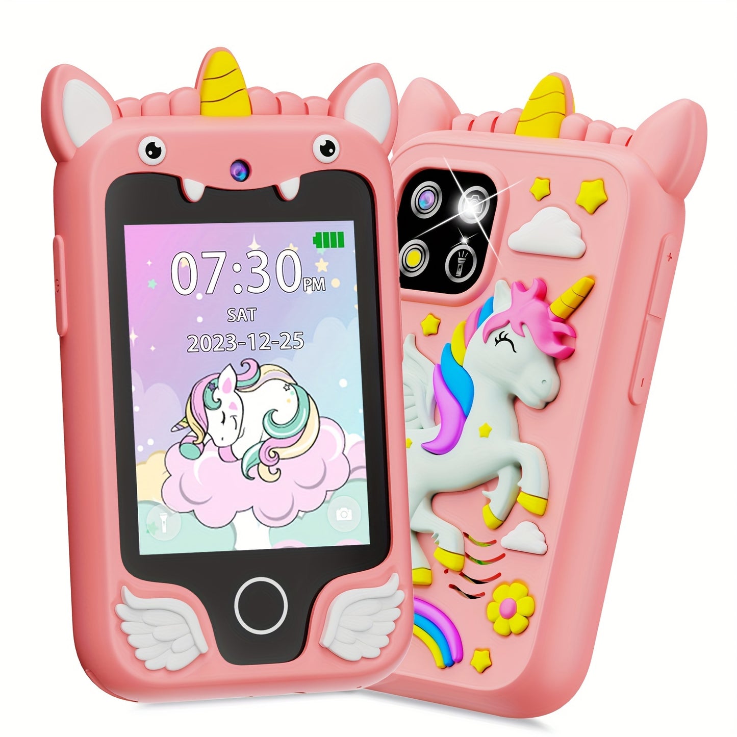 Kids Smart Phone Toys, Touchscreen HD Dual Camera Cell Phone For Kids, Birthday Gifts Dinosaur Play Phone For Boys 3-10, Travel Toy With 8GB SD Card Easter Day Halloween Christmas Gift