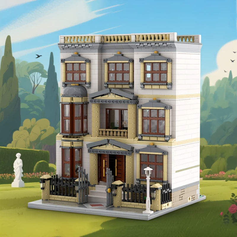 3603pcs Classic villa building block toys, Architecture model, European style, suitable for enthusiasts, festivals birthday gifts, Festival Gifts, Hobbyist Gifts, Decorative Model, Detailed Architecture, Precision Pieces, Highquality Bricks, Block Set, Mo