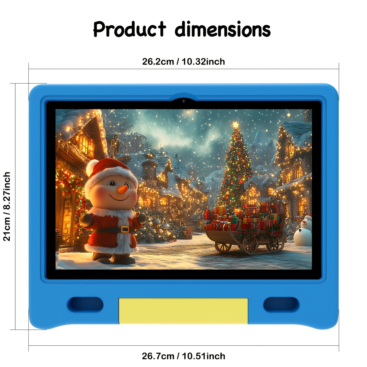 Apolomedia Kids Tablet, 10.1 Inch Android 13 Tablet For Kids, 128GB Expand, HD Touch Screen, 5-8 Hr Battery, Educational Games, Learning Tablet With Parental Control, Wi-Fi, Pre-Installed App, Tablet, Pad