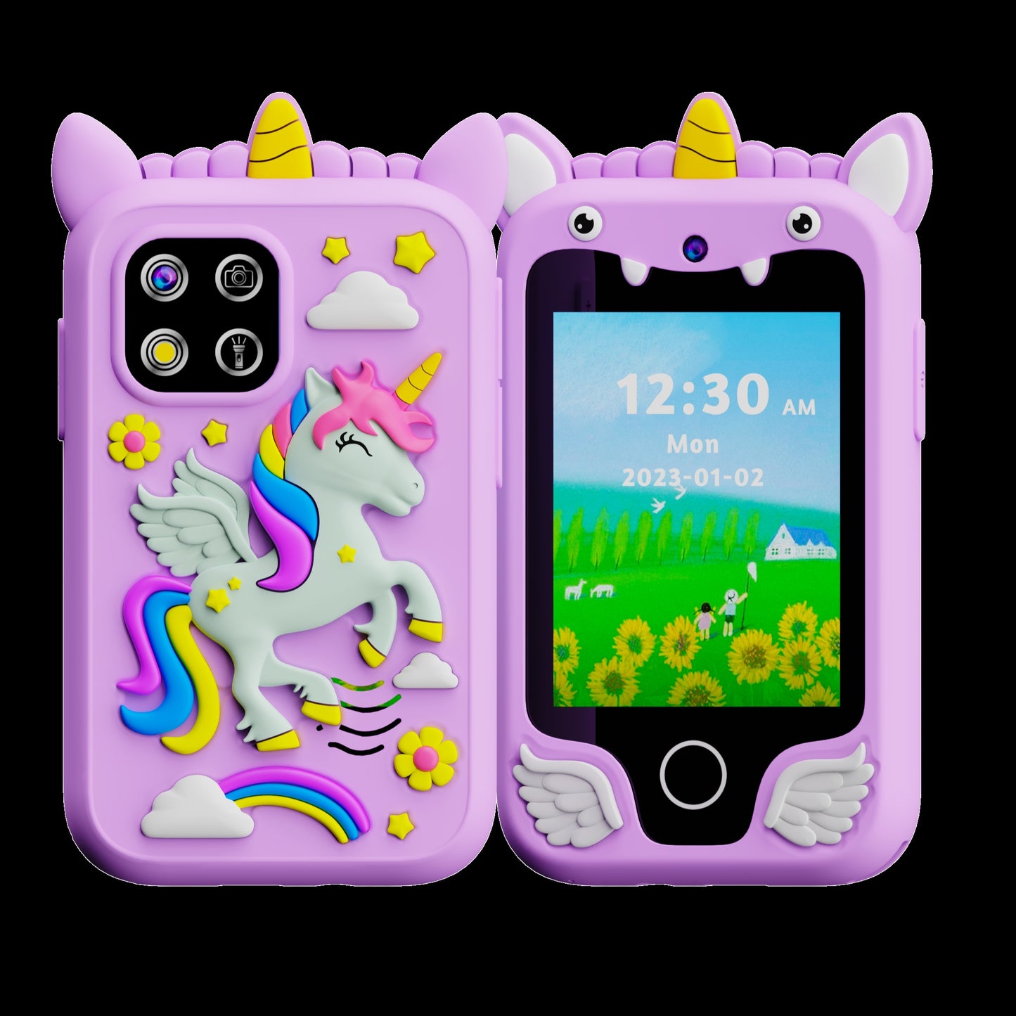 Kids Smart Phone Toys, Touchscreen HD Dual Camera Cell Phone For Kids, Birthday Gifts Dinosaur Play Phone For Boys 3-10, Travel Toy With 8GB SD Card Easter Day Halloween Christmas Gift