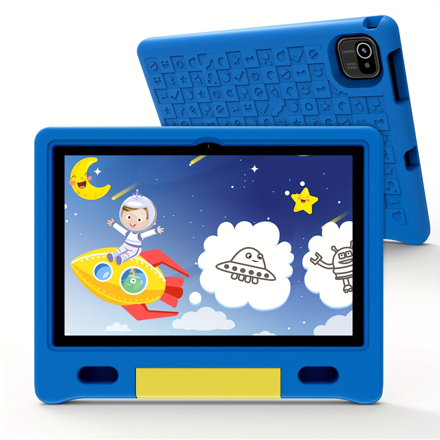 Expandable Up to 128GB, Kids Tablet, 10.1-Inch Android 13 Tablet, Shockproof Case, (2+2 Expansion) GB+32GB, 1280*800, 5000Mah, Dual Camera, 5MP+2MP, Parental Control, Kids Space, Best Gift for Kids (Pink+Blue), Tablet, Pad