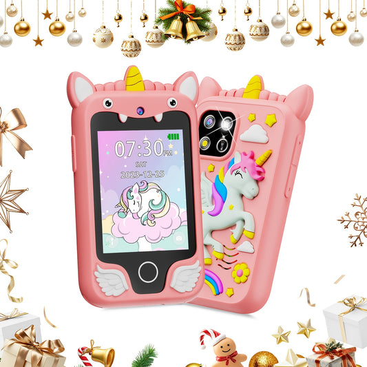Kids Smart Phone Toys, Touchscreen HD Dual Camera Cell Phone For Kids, Birthday Gifts Dinosaur Play Phone For Boys 3-10, Travel Toy With 8GB SD Card Easter Day Halloween Christmas Gift