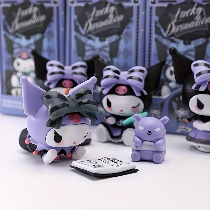 Cullomi 6pcs Blind Box Set - Cute Anime-Inspired Dolls with Purple Bows & Accessories, Perfect for Desktop, Car, Cake Decorations, Valentine'S Day, Birthday & Holiday Gifts, Festive Gift Boxes | Anime-Inspired Decor | Detailed Craftsmanship