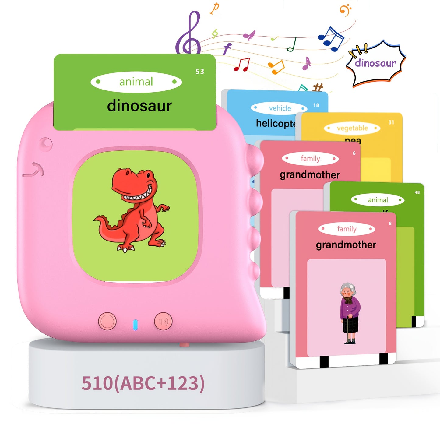 Talking Flash Cards for Toddlers 3-6 Years, Pocket Speech for Toddlers, 224-510 Sight Words Educational Learning Toys, Speech Toys for Toddlers, Kindergarten Preschool Gift for Kids Boys Girls