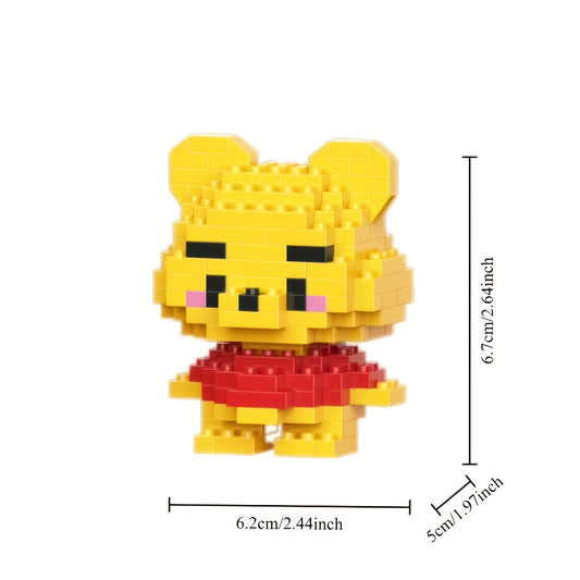 1\u002F2pcs Disney Winnie the Pooh Jumping Tiger Theme Building Blocks - Exquisite Cartoon Miniature DIY Toy Set, Perfect for Room Decor and Collectible Desktop Display Ideal Gift Halloween Christmas Thanksgiving