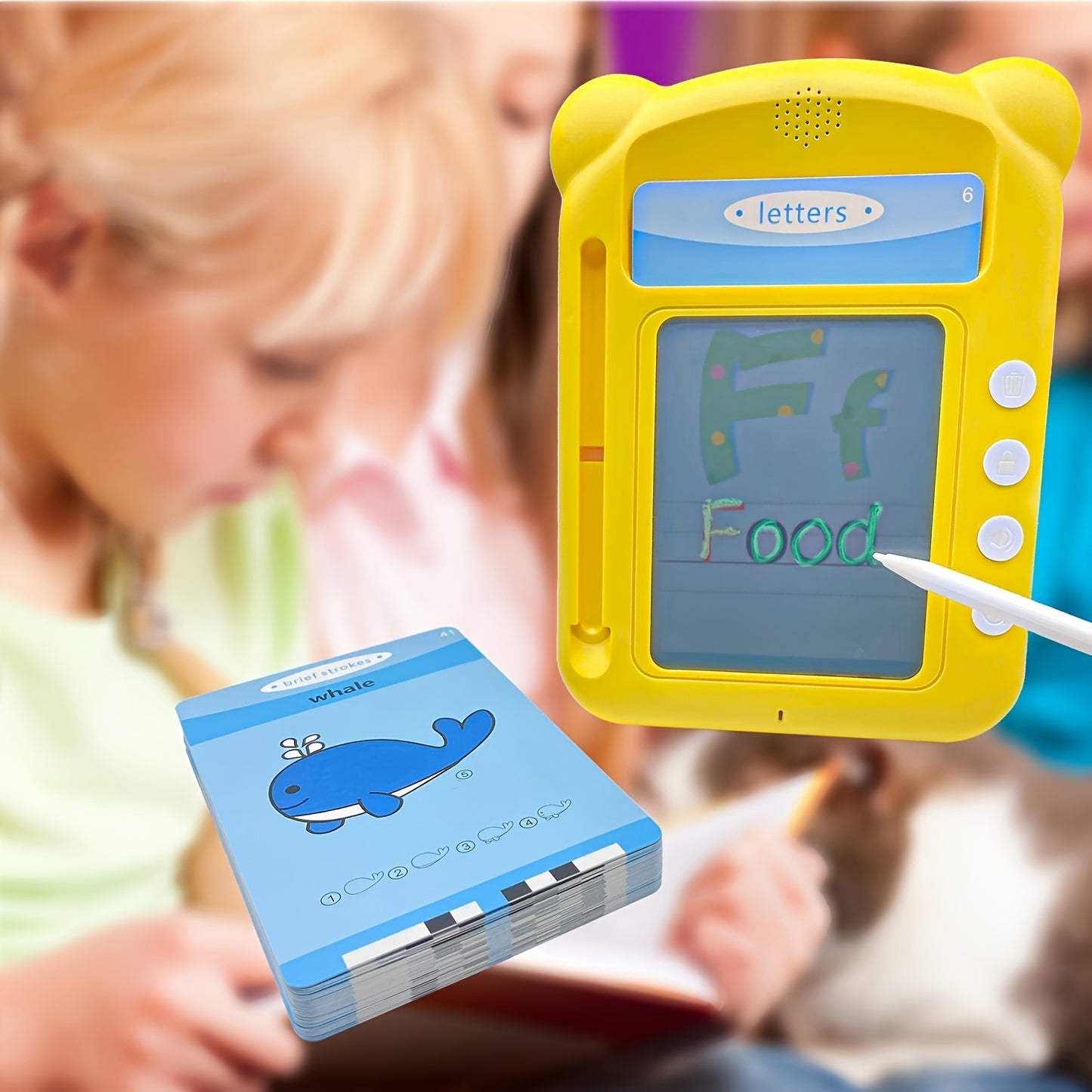 Flash Cards For Toddlers 3 4 5 6 Years Audio Flash Card Educational Learning Toy With Doodle Function, Kids Audible Flash Cards Machine With Drawing Function 50pcs Flash Cards 100 Words